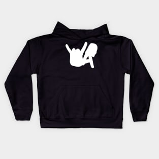 LA Rocks Silhouette, White Kids Hoodie